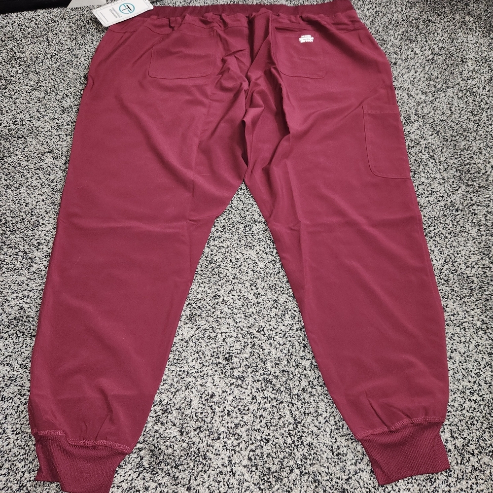 Essential Threads Jogger Pants Womens 3XL Wine Red ProAG Antimicrobial Stretch - Picture 6 of 9
